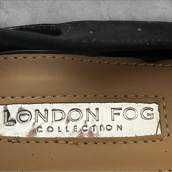 London Fog Collection Black Fabric Slip On Flat Shoes Rhinestones Women's 7M - Picture 10 of 12